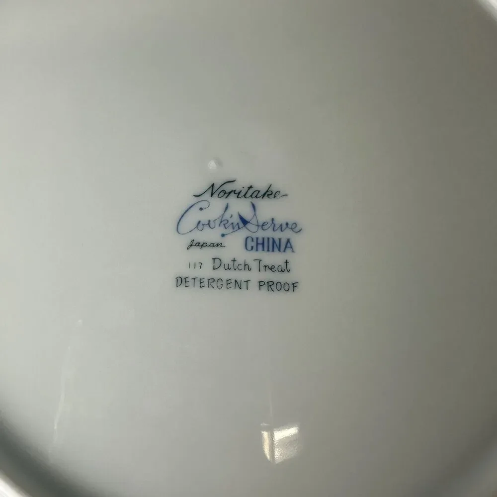 Noritake China 117‎ Dutch Treat Cookin Serve Dinner Plates 10.5” Set of 7 Japan